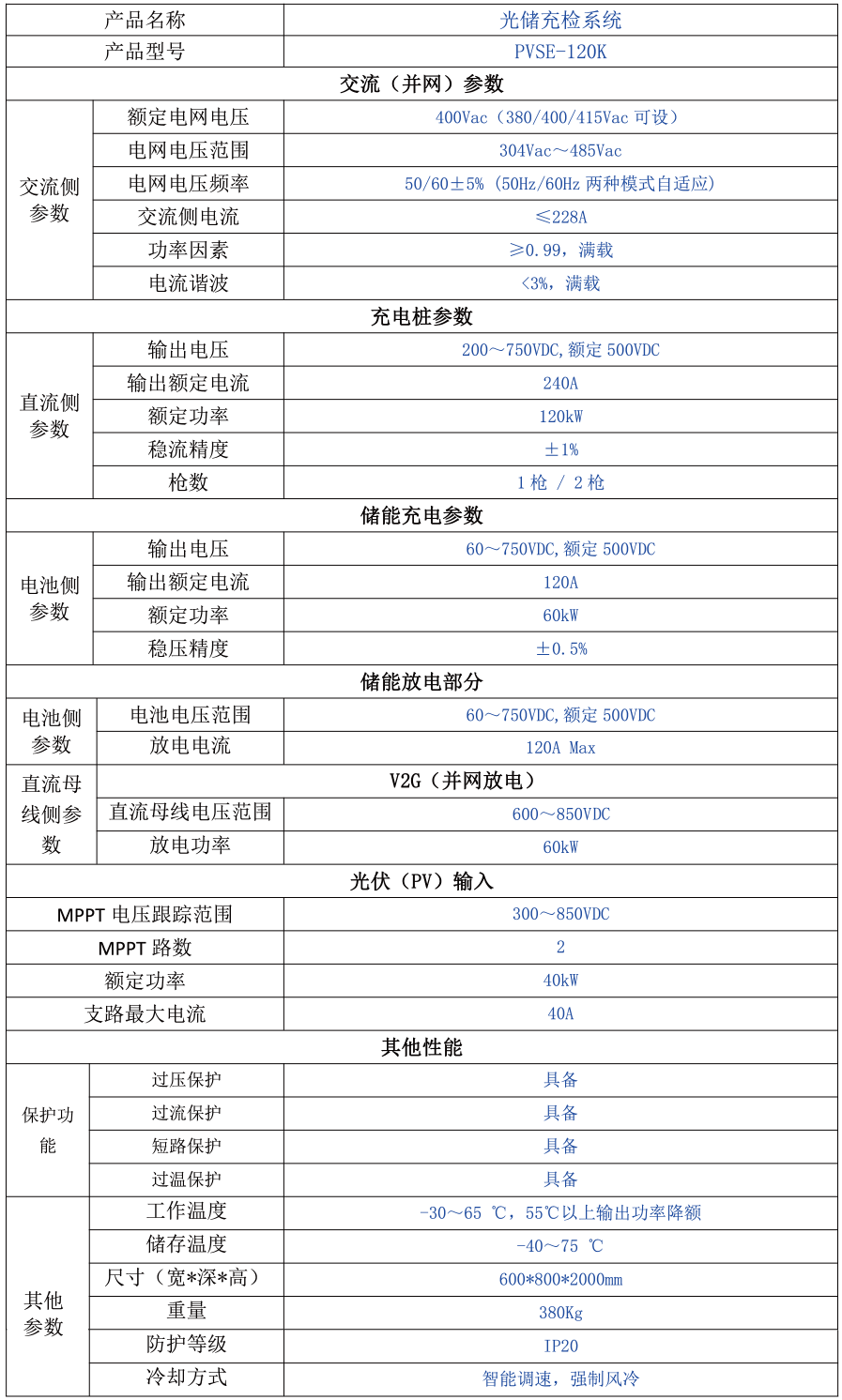 KHC-PVSE-120k  光儲充檢系統